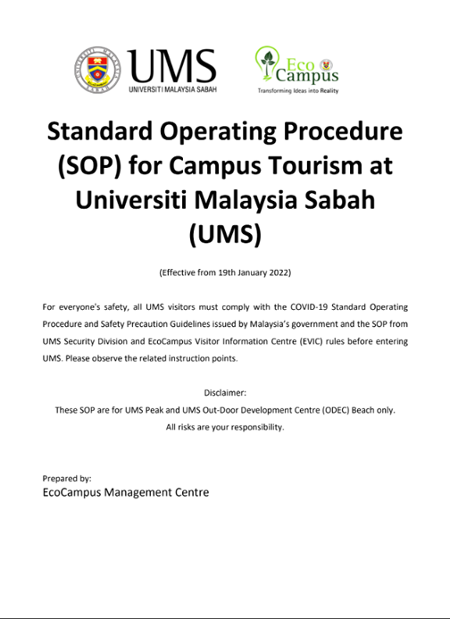 Campus Tourism Standard Operating Procedure 