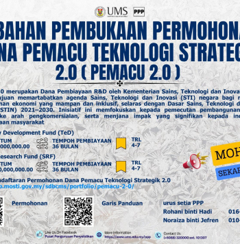 HEBAHAN PEMBUKAAN PERMOHONAN DANA PEMACU TEKNOLOGI STRATEGIK 2.0(PEMACU 2.0)