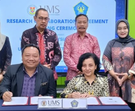 UMS dan UNISRI Bentuk Kerjasama Penyelidikan Strategik dengan Tiga Perjanjian Penyelidikan