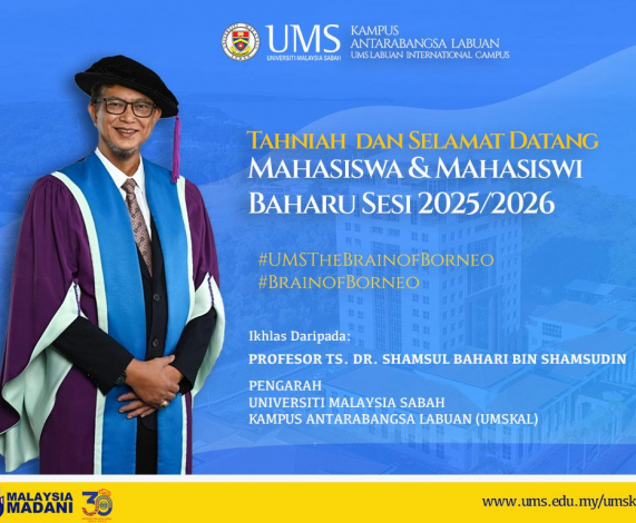 Profesor Ts. Dr. Shamsul Bahari mengalu-alukan kehadiran pelajar baharu UMSKAL
