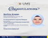 Congratulations to the UMS Alumni - Nurlina Arappe