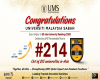 Congratulations UMS On It's Achievement In The QS Asia University Rankings 2026 And The QS Asia University Rankings: South-Eastern Asia 2026