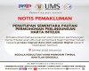 Notis Pemakluman Penutupan Sementara Pautan Permohonan Perlindungan Harta Intelek