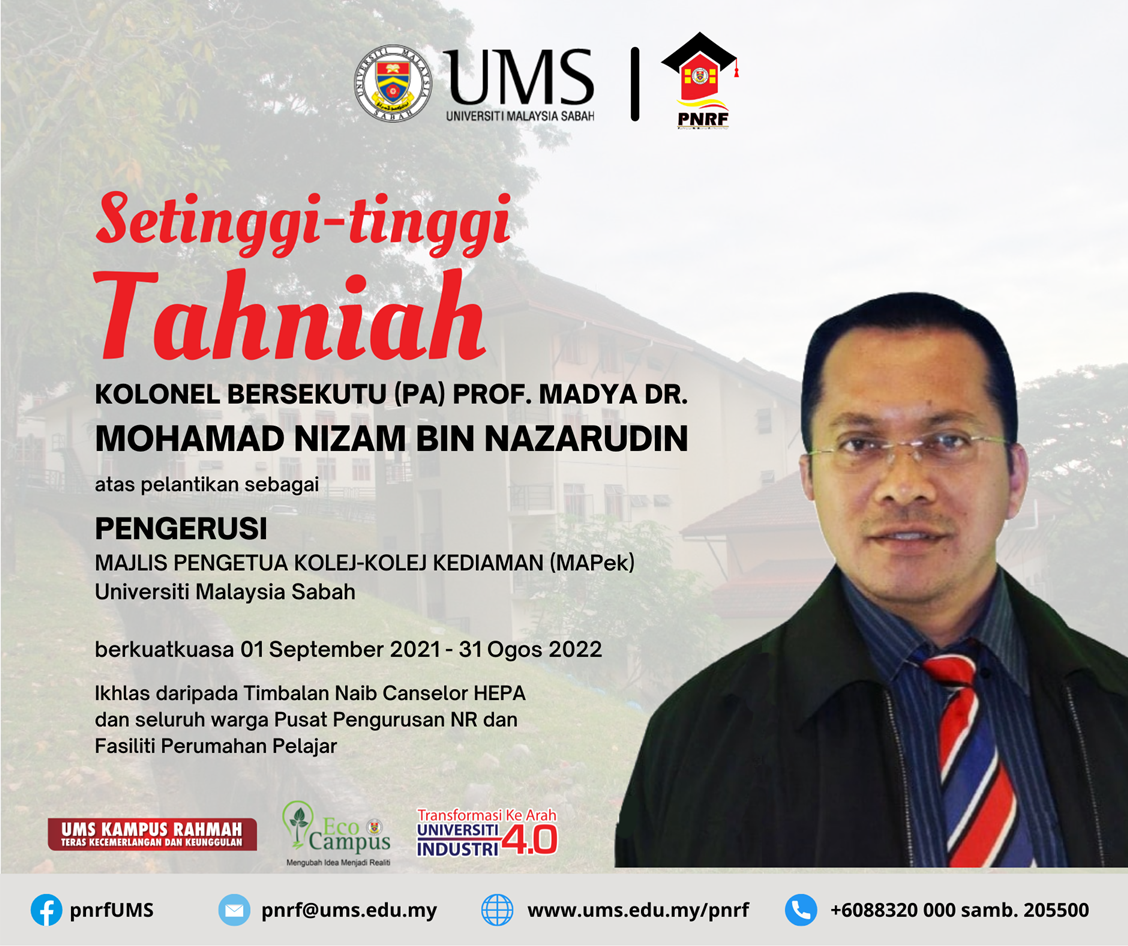 Ucapan Tahniah Kolonel Bersekutu (PA) Prof. Madya Dr. Mohamad 