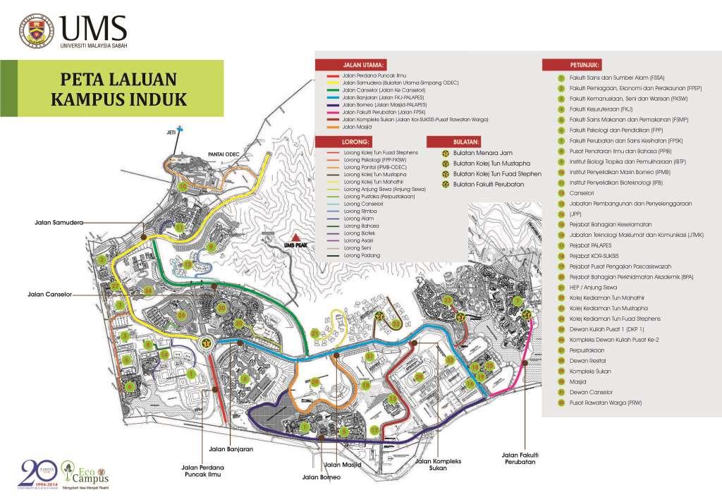 UMS - Peta Laluan Kampus Induk